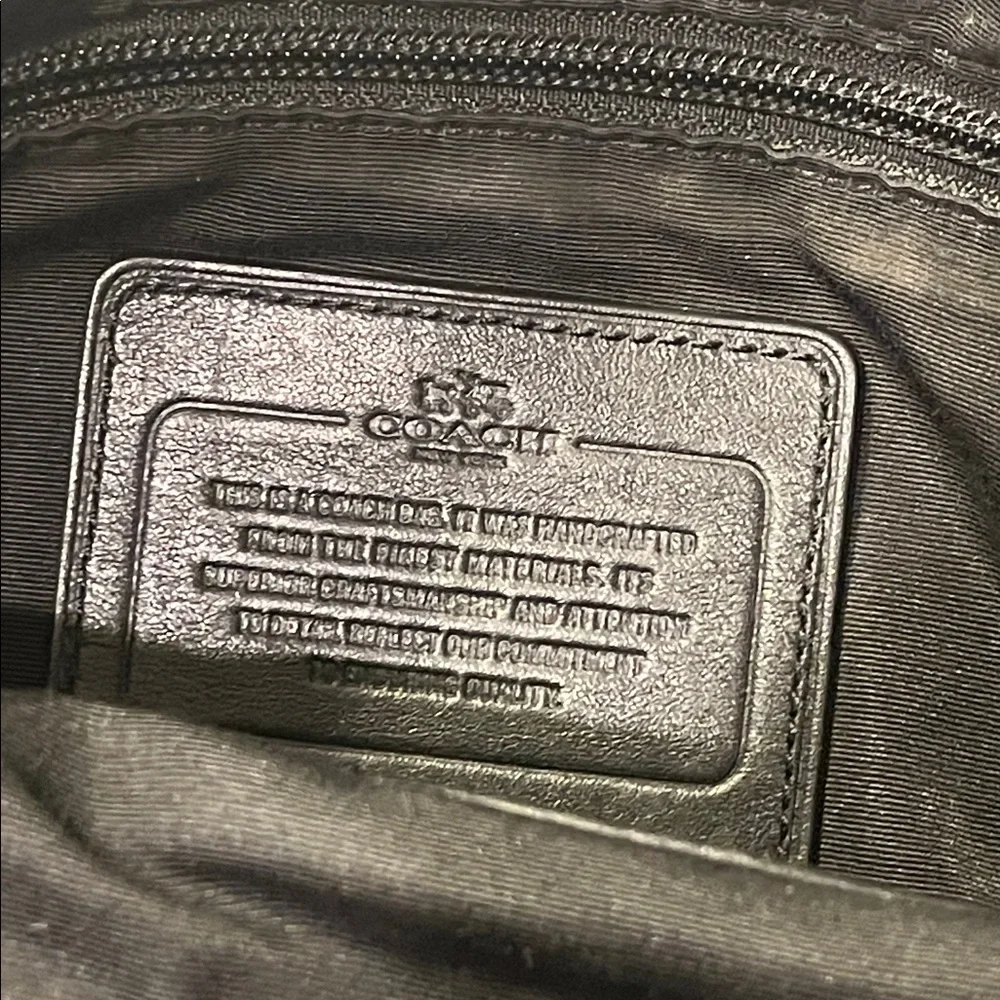 Coach New York Terrain Trek Commuter Laptop Bag Shoulder Strap black leather